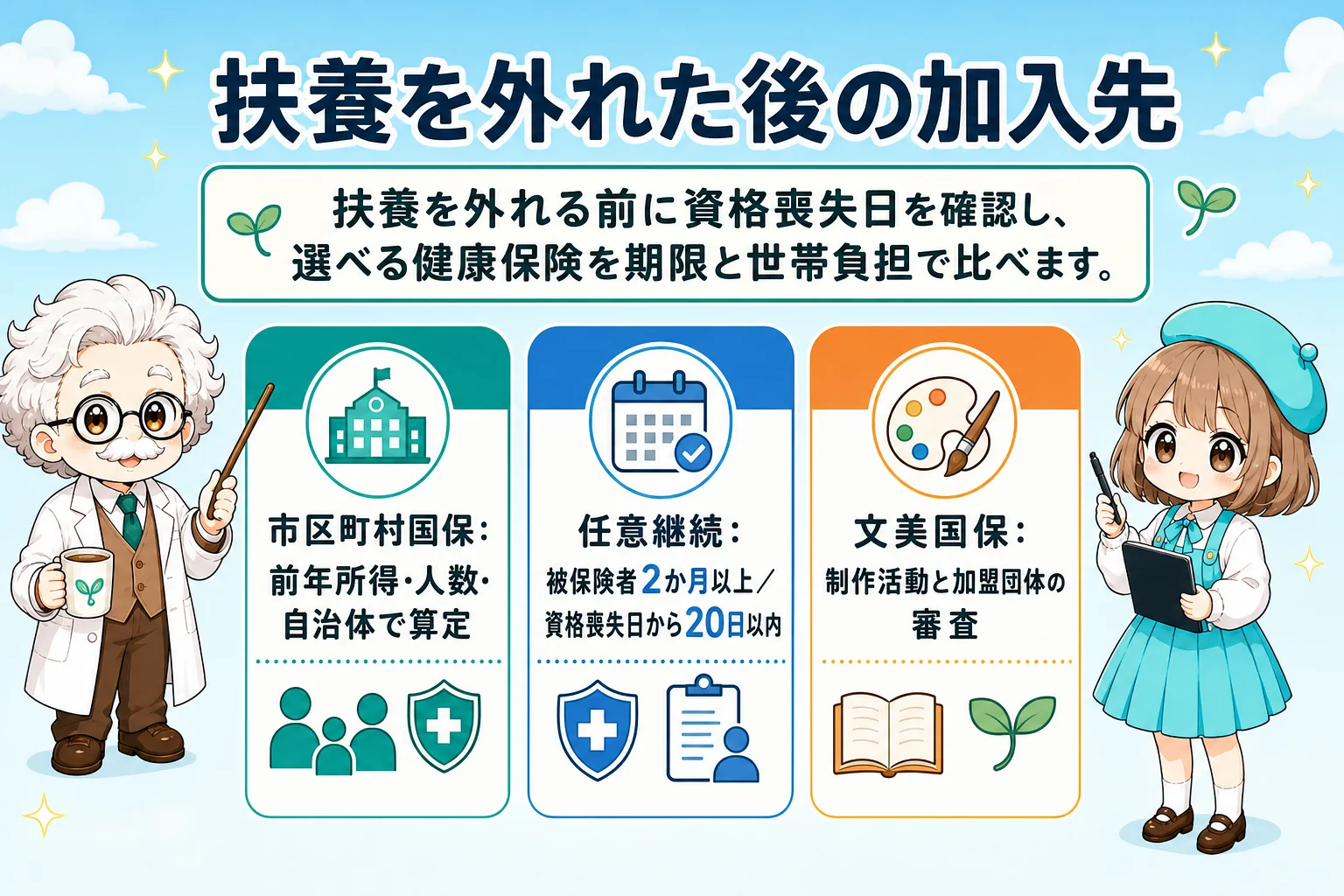 ハンドメイド作家の社会保険:扶養を外れた後の加入先を解説する個人事業主(フリーランス)向け図解