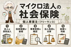 マイクロ法人の社会保険を解説する個人事業主（フリーランス）向け図解