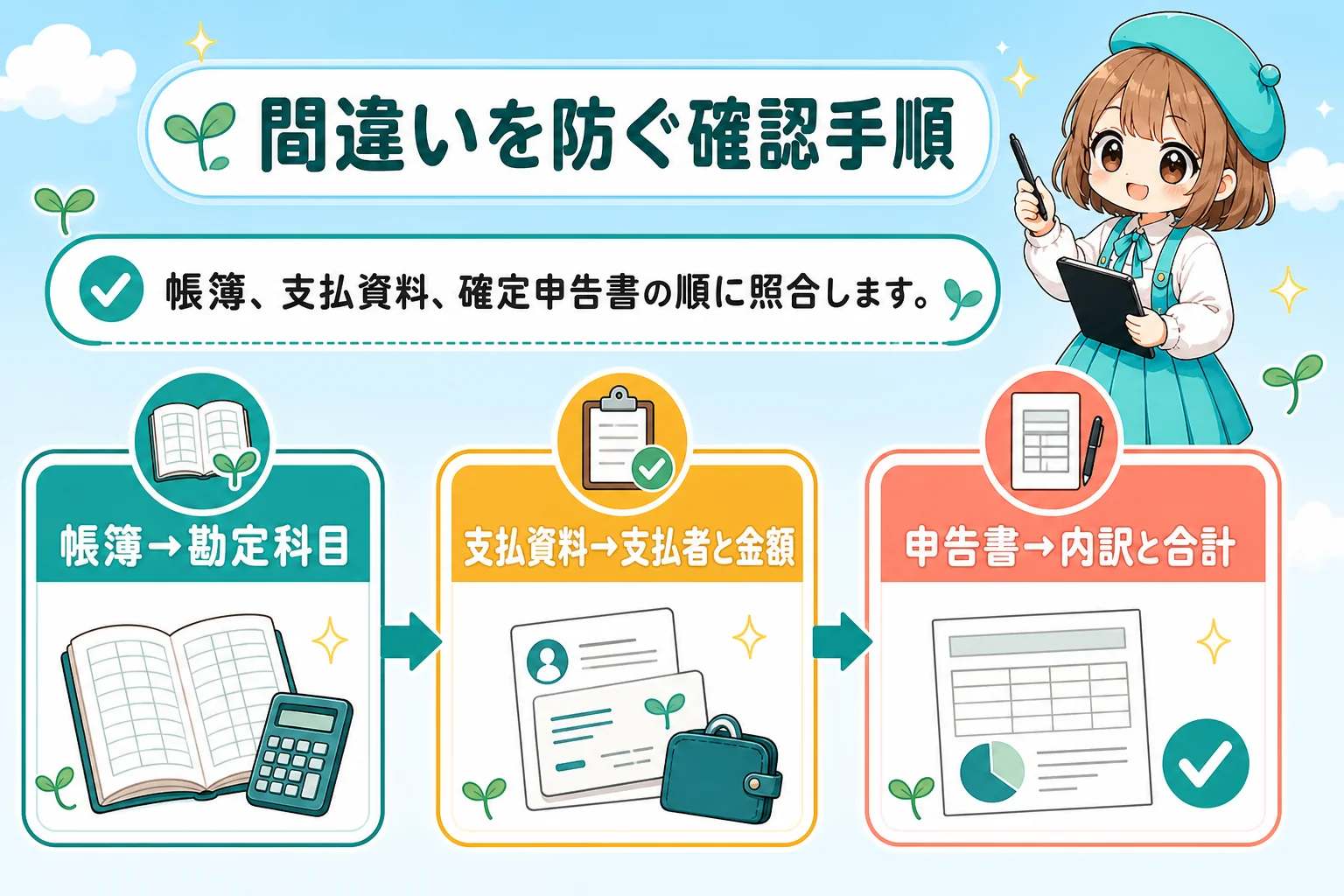個人事業主の社会保険料控除:間違いを防ぐ確認手順を解説する個人事業主(フリーランス)向け図解
